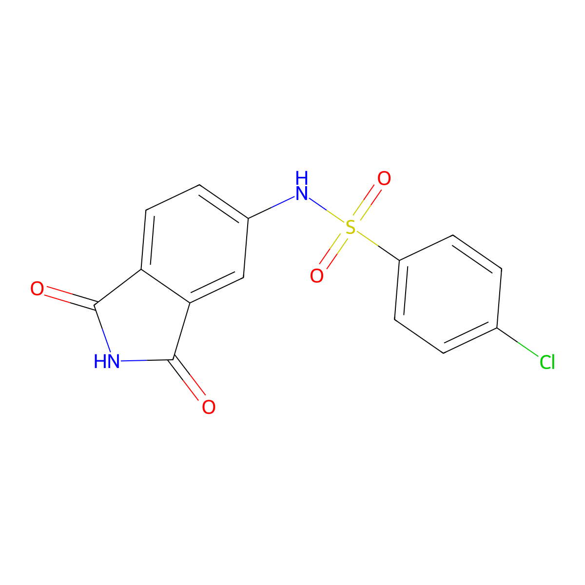 4-chloro-N-(1,3-dioxoisoindol-5-yl)benzenesulfonamide molecular structure, CAS 712339-76-9