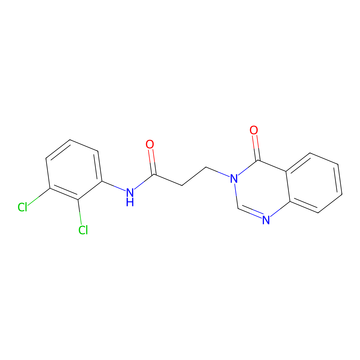 N-(2,3-dichlorophenyl)-3-(4-oxoquinazolin-3-yl)propanamide molecular structure, CAS 712340-49-3