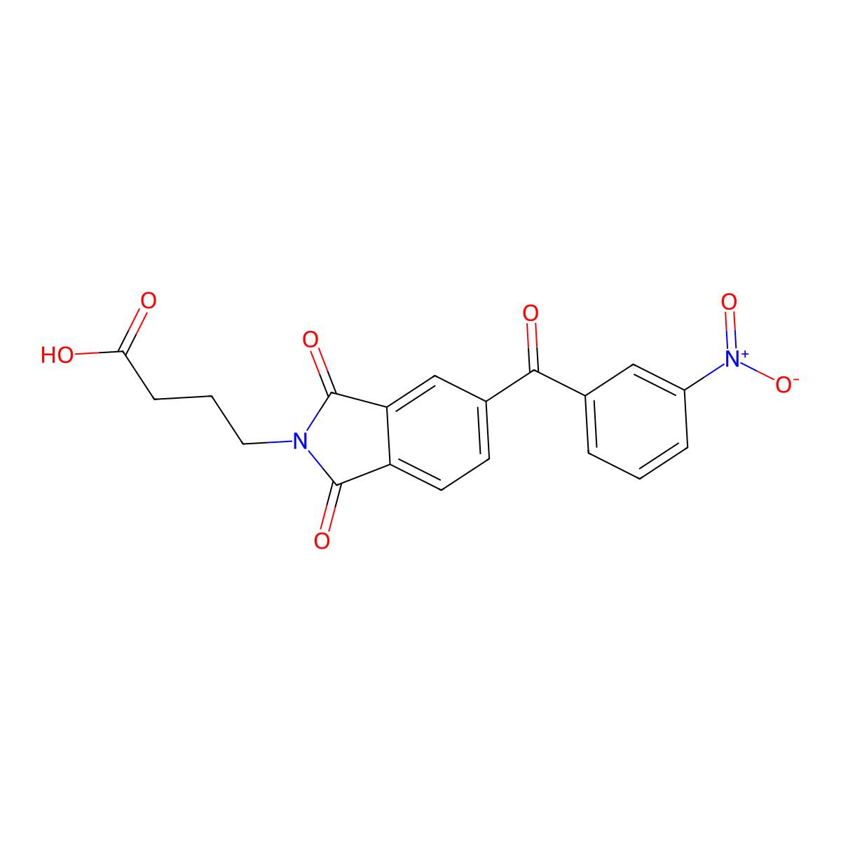 4-[5-(3-nitrobenzoyl)-1,3-dioxo-1,3-dihydro-2H-isoindol-2-yl]butanoic acid molecular structure, CAS 712340-59-5