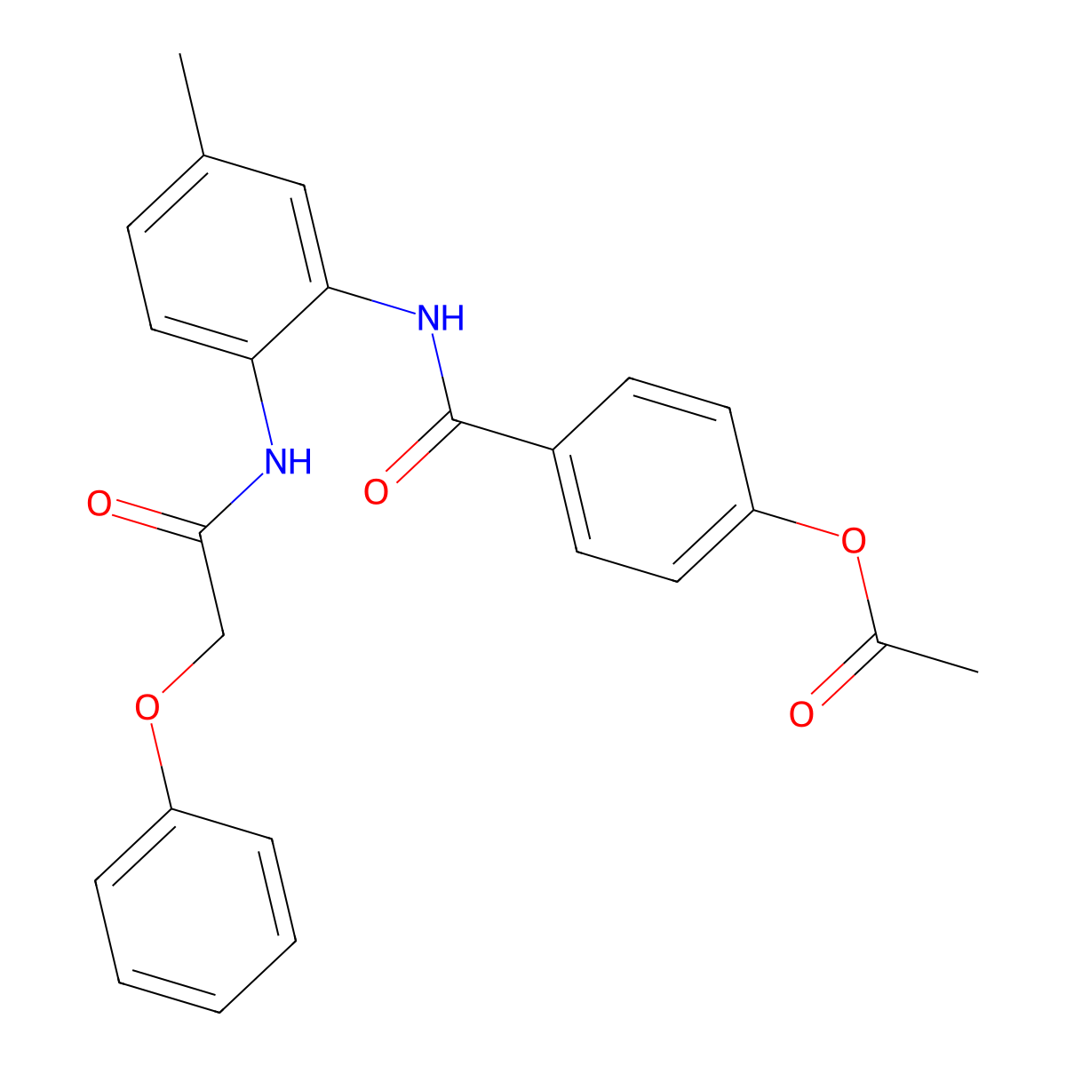 4-({5-Methyl-2-[(phenoxyacetyl)amino]phenyl}carbamoyl)phenyl acetate molecular structure, CAS 712340-73-3