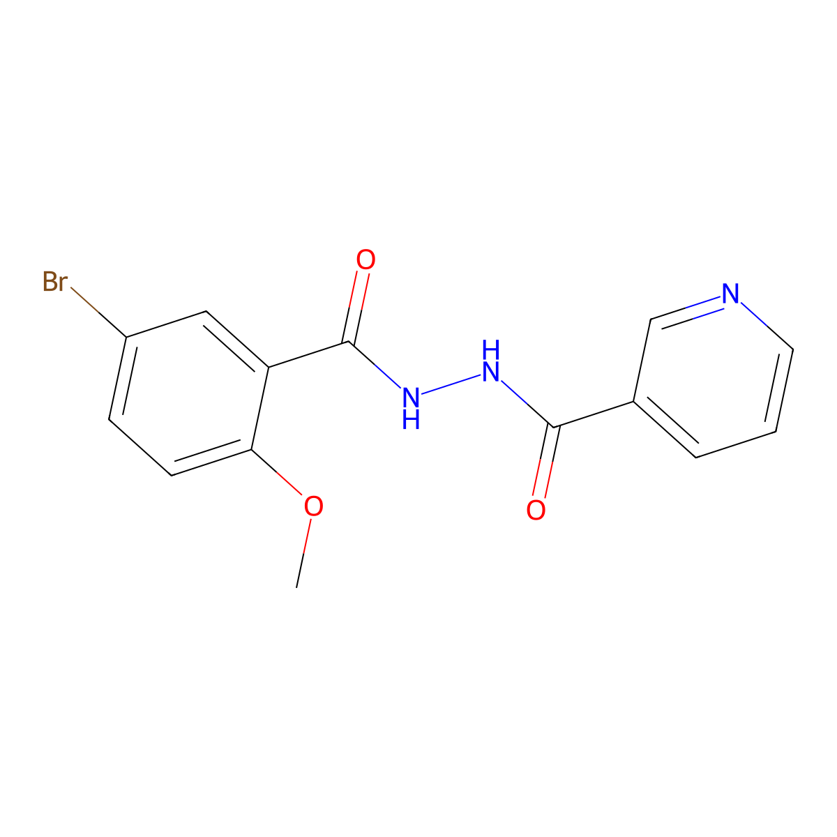 N'-(5-bromo-2-methoxybenzoyl)pyridine-3-carbohydrazide molecular structure, CAS 712341-49-6