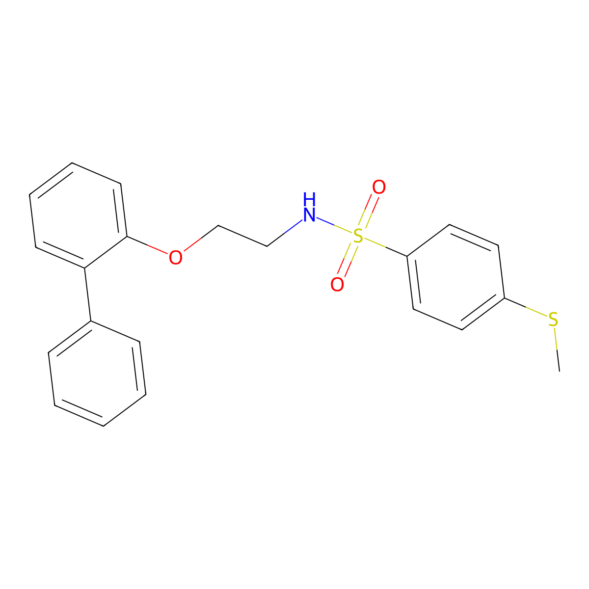 4-methylsulfanyl-N-[2-(2-phenylphenoxy)ethyl]benzenesulfonamide molecular structure, CAS 712344-10-0