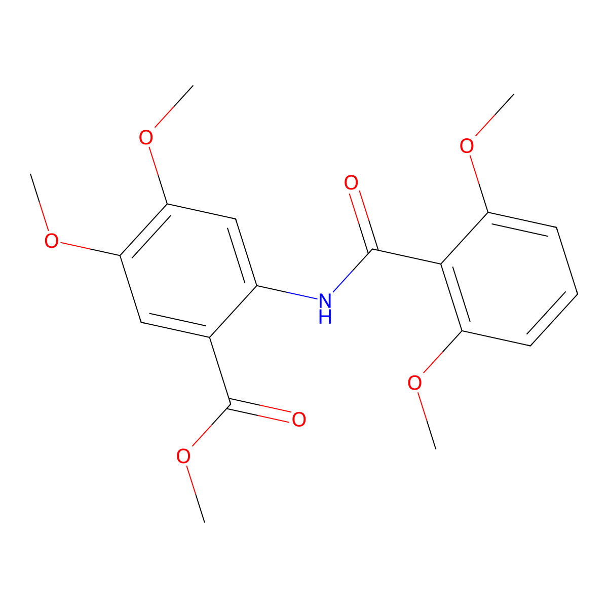 Methyl 2-{[(2,6-dimethoxyphenyl)carbonyl]amino}-4,5-dimethoxybenzoate molecular structure, CAS 712344-16-6