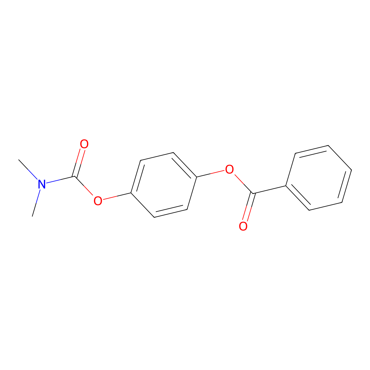 4-{[(Dimethylamino)carbonyl]oxy}phenyl benzoate molecular structure, CAS 712345-28-3