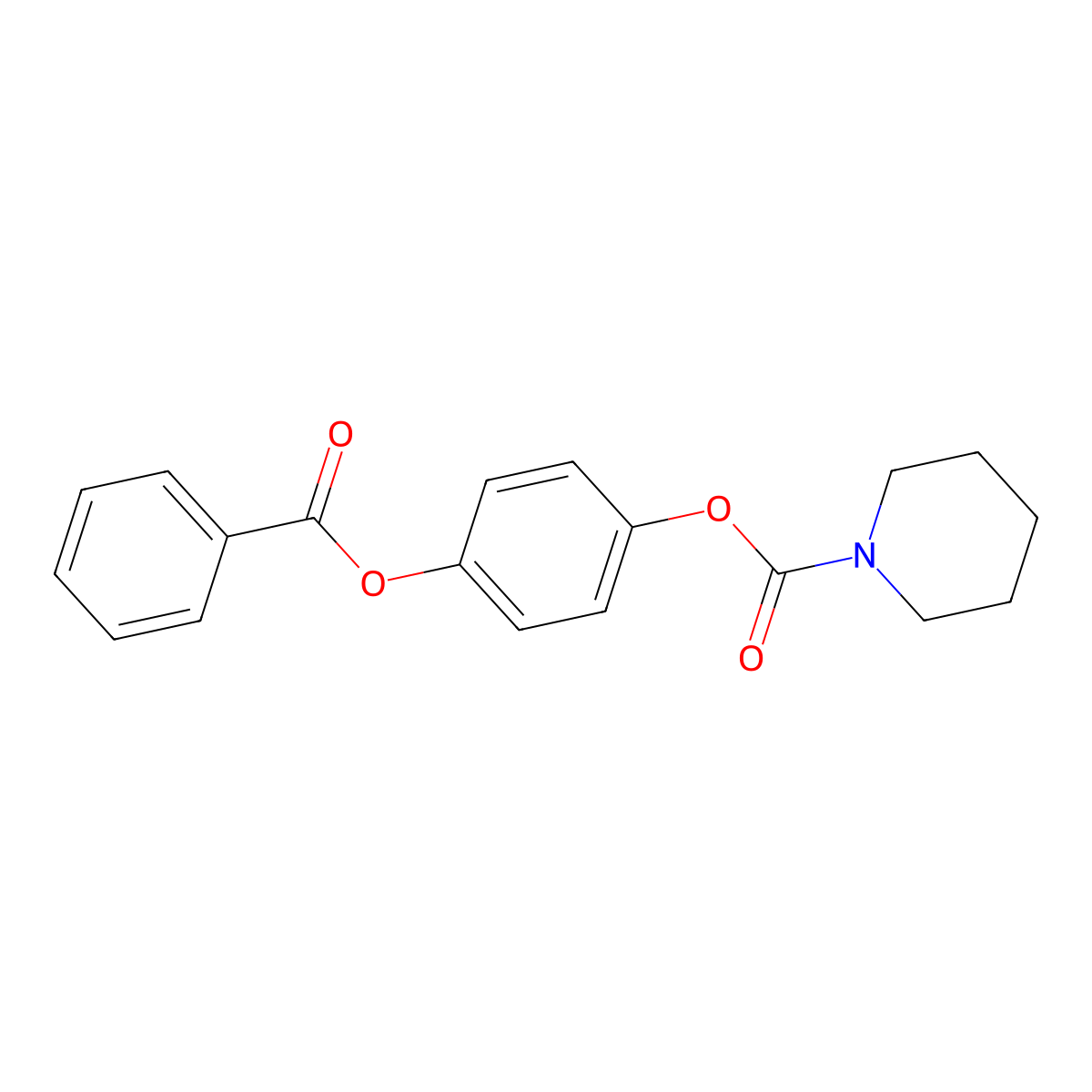 4-(Benzoyloxy)phenyl 1-piperidinecarboxylate molecular structure, CAS 712345-29-4