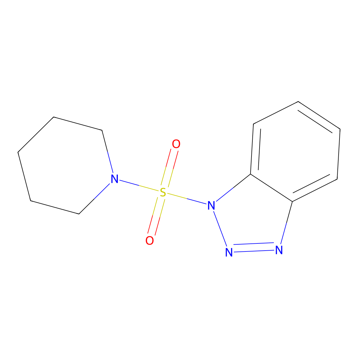 1-Piperidin-1-ylsulfonylbenzotriazole molecular structure, CAS 712345-34-1