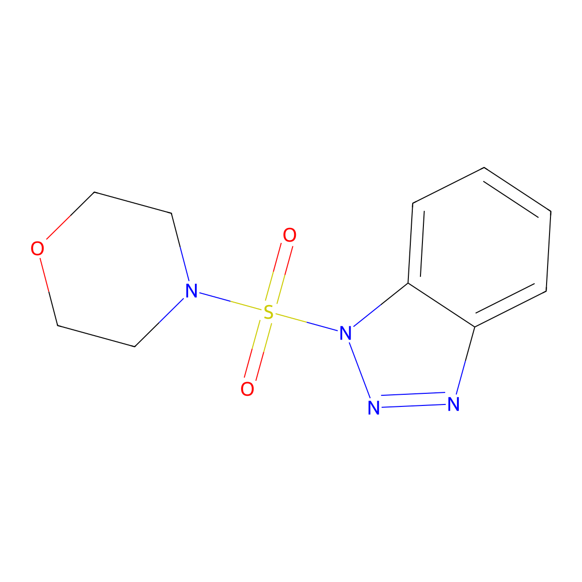 1-(4-morpholinylsulfonyl)-1H-1,2,3-benzotriazole molecular structure, CAS 712345-35-2