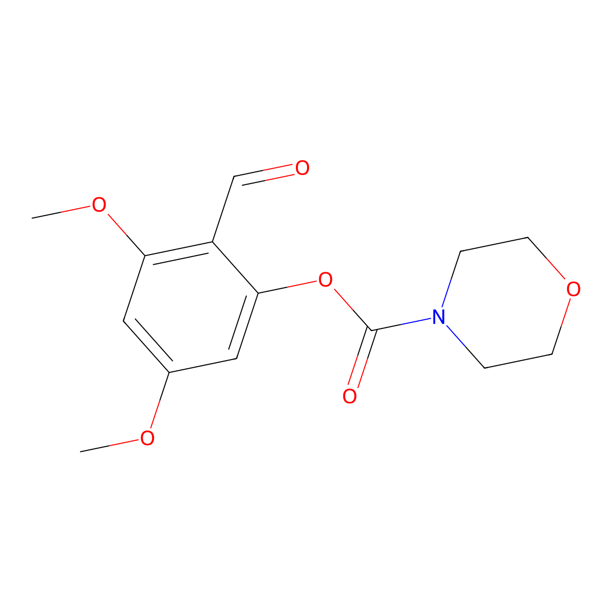2-Formyl-3,5-dimethoxyphenyl morpholine-4-carboxylate molecular structure, CAS 712345-42-1