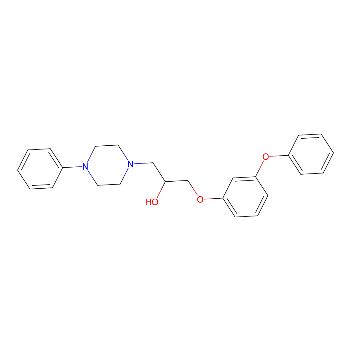 1-(3-Phenoxyphenoxy)-3-(4-phenylpiperazin-1-yl)propan-2-ol molecular structure, CAS 712345-58-9