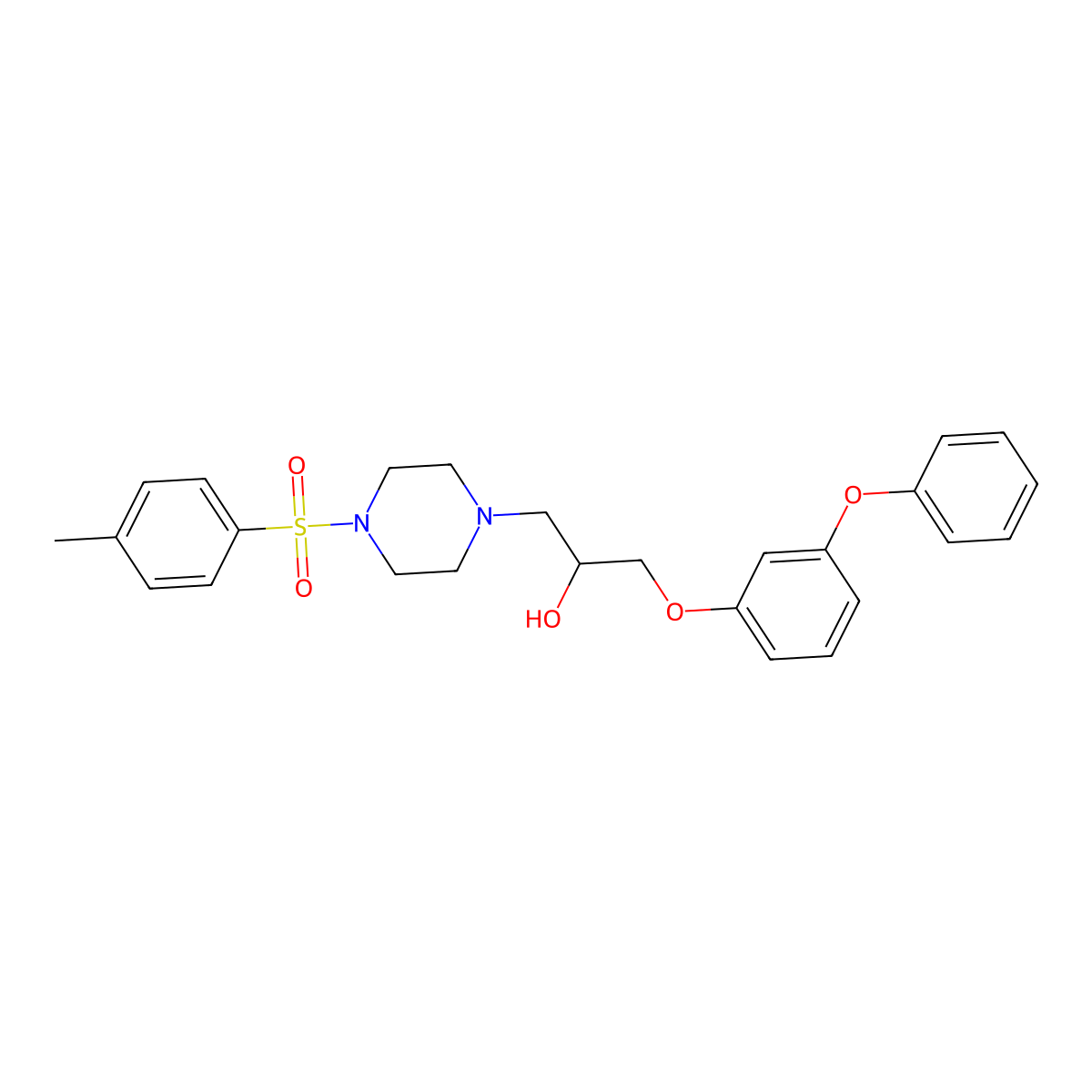 1-[4-(4-Methylbenzenesulfonyl)piperazin-1-yl]-3-(3-phenoxyphenoxy)propan-2-ol molecular structure, CAS 712345-59-0