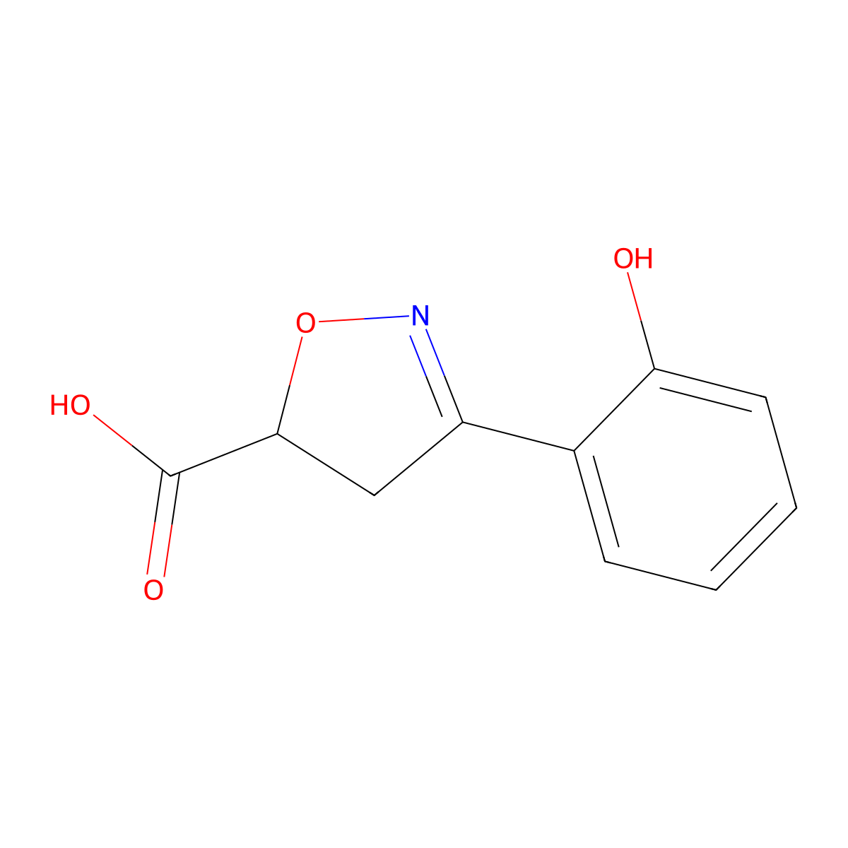 3-(2-Hydroxy-phenyl)-4,5-dihydro-isoxazole-5-carboxylic acid molecular structure, CAS 712347-85-8