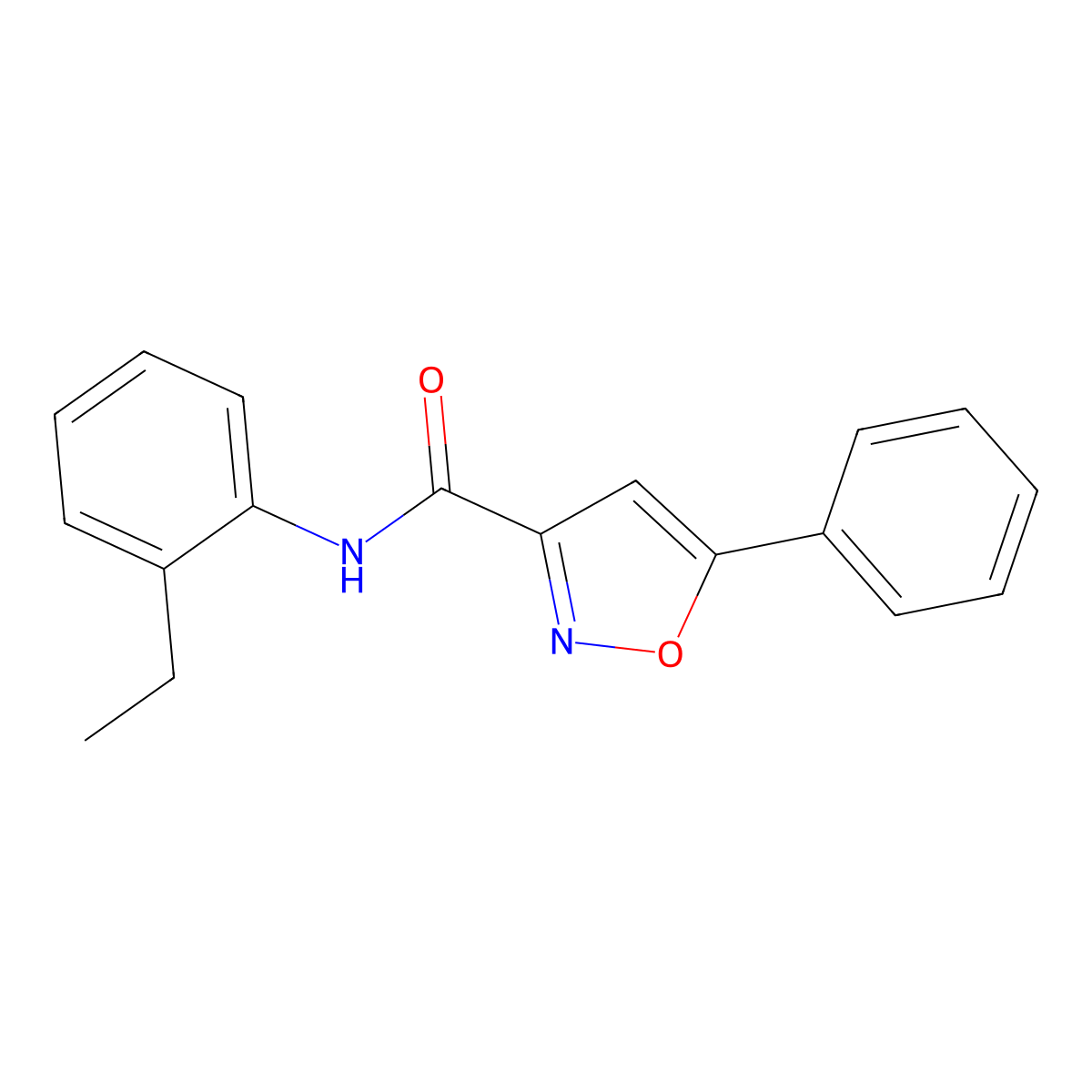 N-(2-Ethylphenyl)-5-phenyl-3-isoxazolecarboxamide molecular structure, CAS 712347-86-9