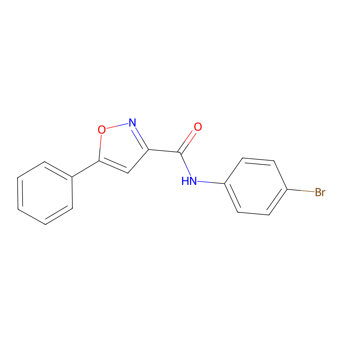N-(4-bromophenyl)-5-phenyl-1,2-oxazole-3-carboxamide molecular structure, CAS 712347-90-5