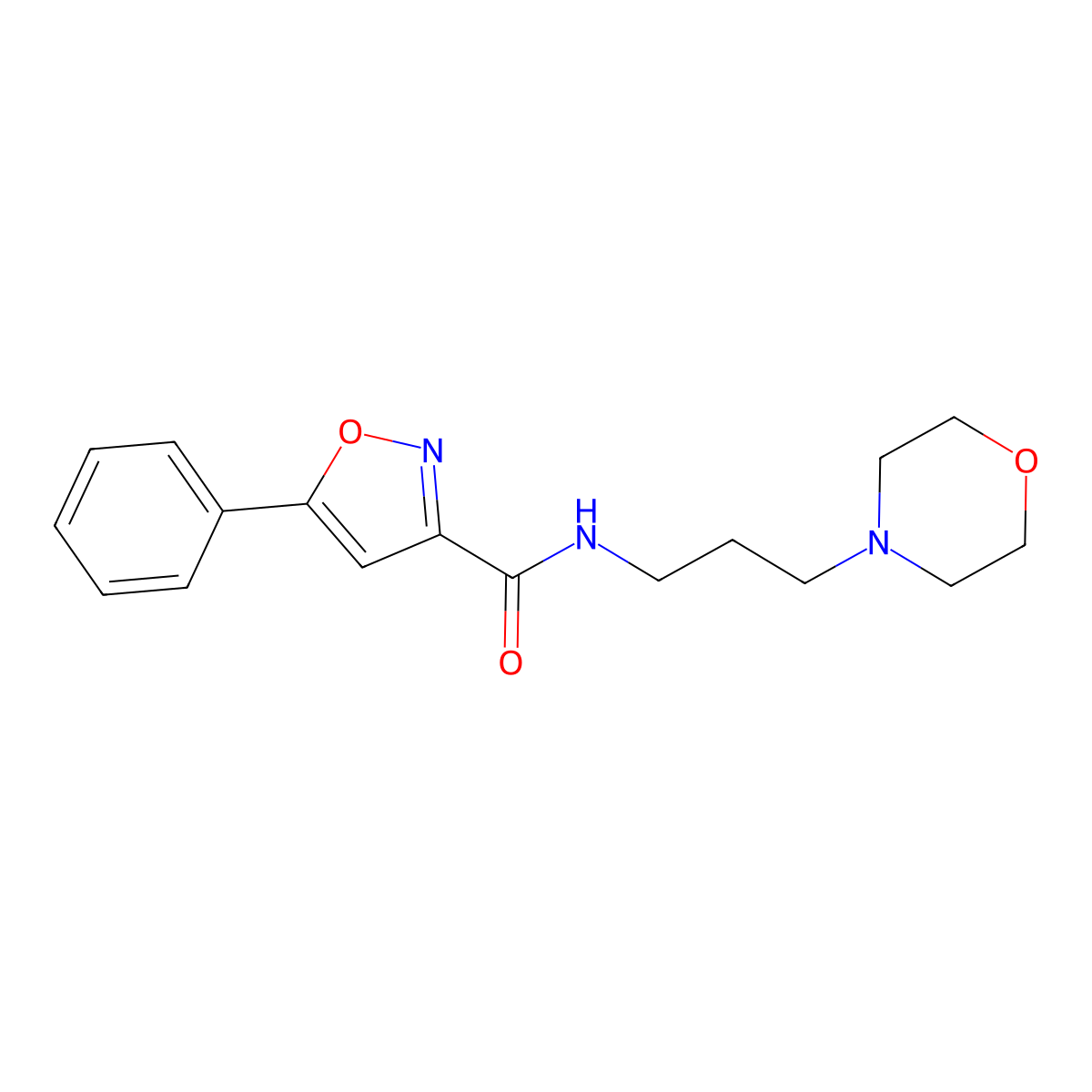 N-[3-(4-morpholinyl)propyl]-5-phenyl-3-isoxazolecarboxamide molecular structure, CAS 712348-04-4