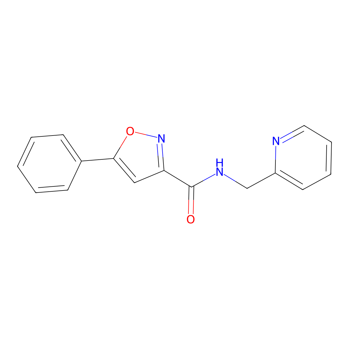 5-phenyl-N-(2-pyridinylmethyl)-3-isoxazolecarboxamide molecular structure, CAS 712348-15-7