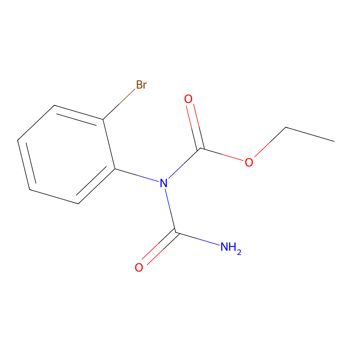 Allophanic acid, 2-(o-bromophenyl)-, ethyl ester molecular structure, CAS 71235-94-4