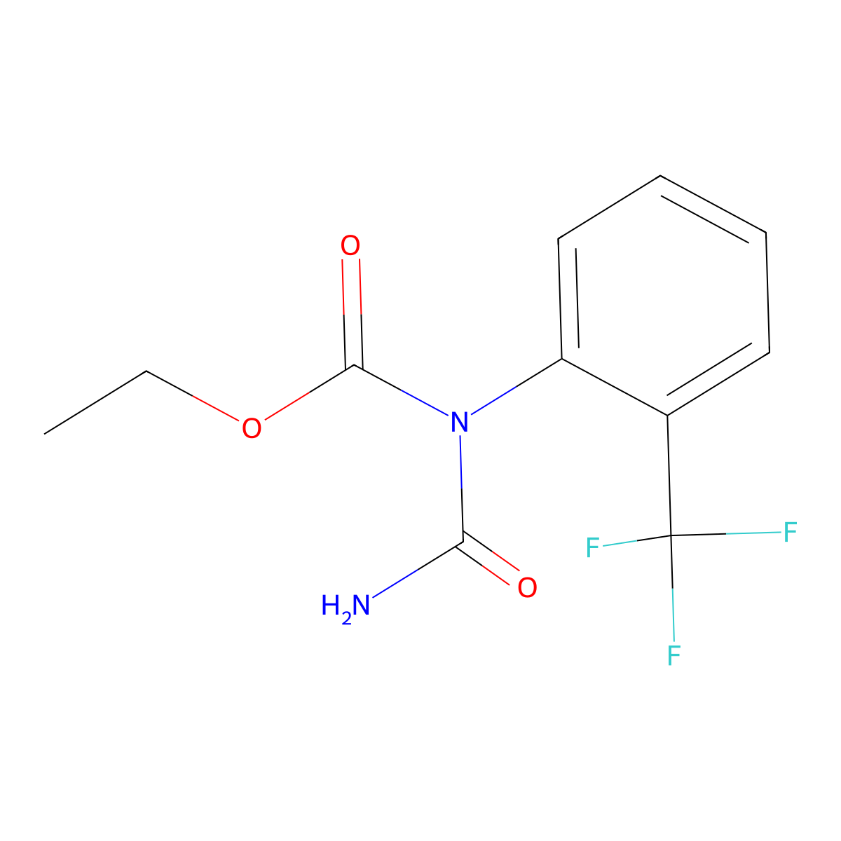 Allophanic acid, 2-(alpha,alpha,alpha-trifluoro-o-tolyl)-, ethyl ester molecular structure, CAS 71235-95-5