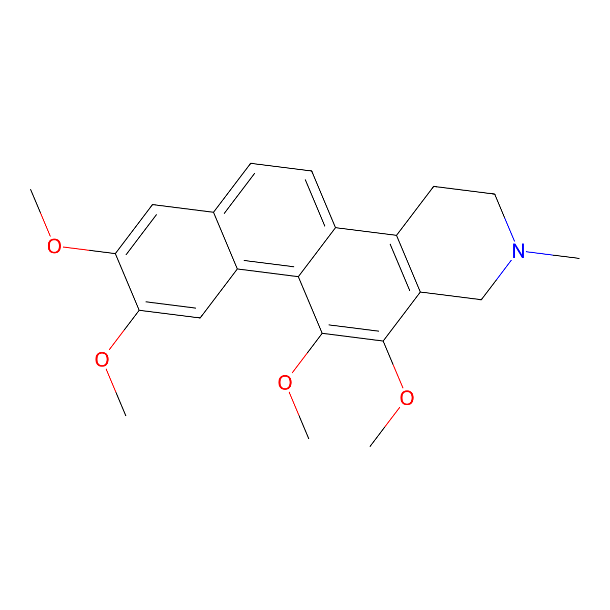 8,9,11,12-Tetramethoxy-2-methyl-1,2,3,4-tetrahydronaphtho[2,1-f]isoquinoline molecular structure, CAS 712351-89-8