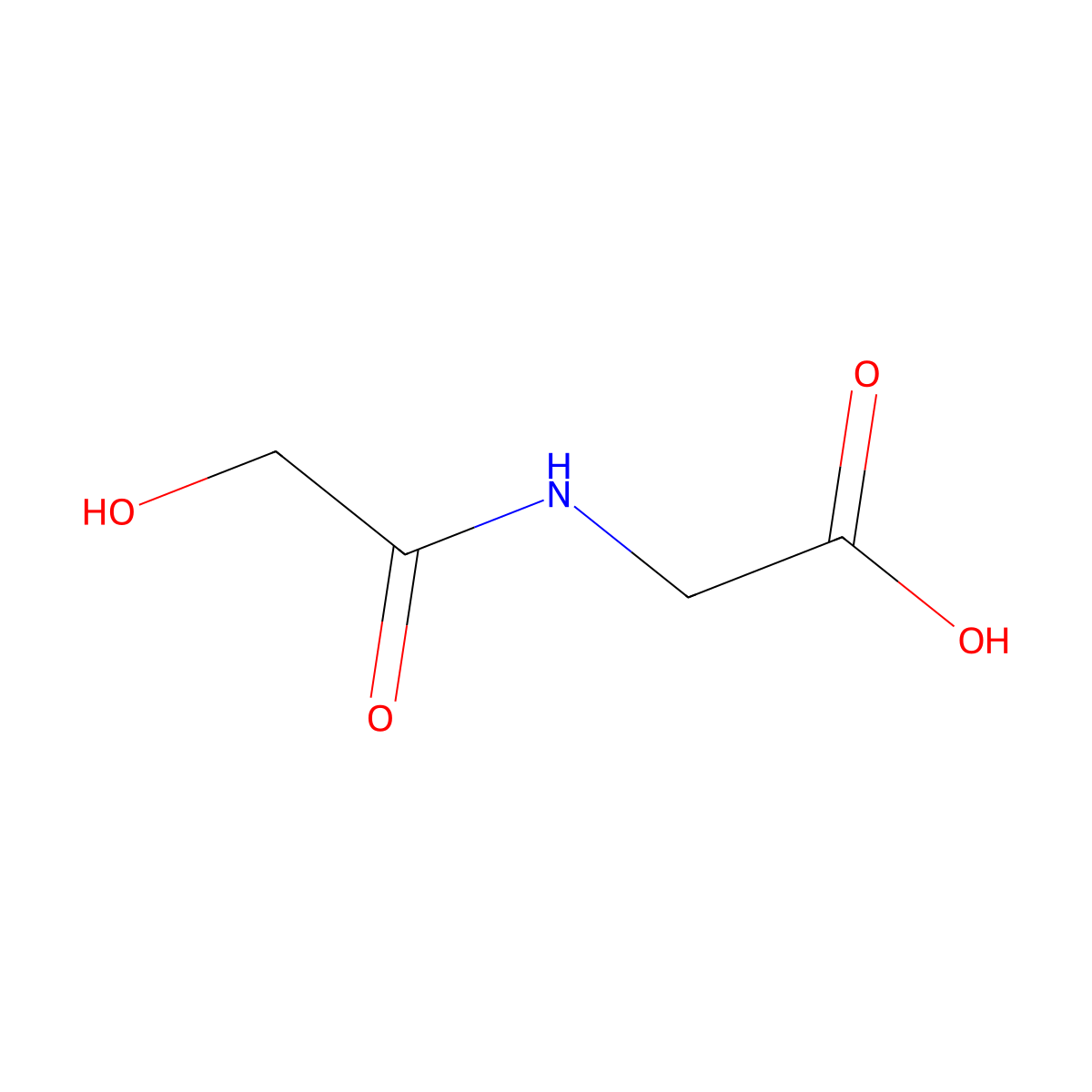 (2-Hydroxyacetyl)glycine molecular structure, CAS 71236-01-6