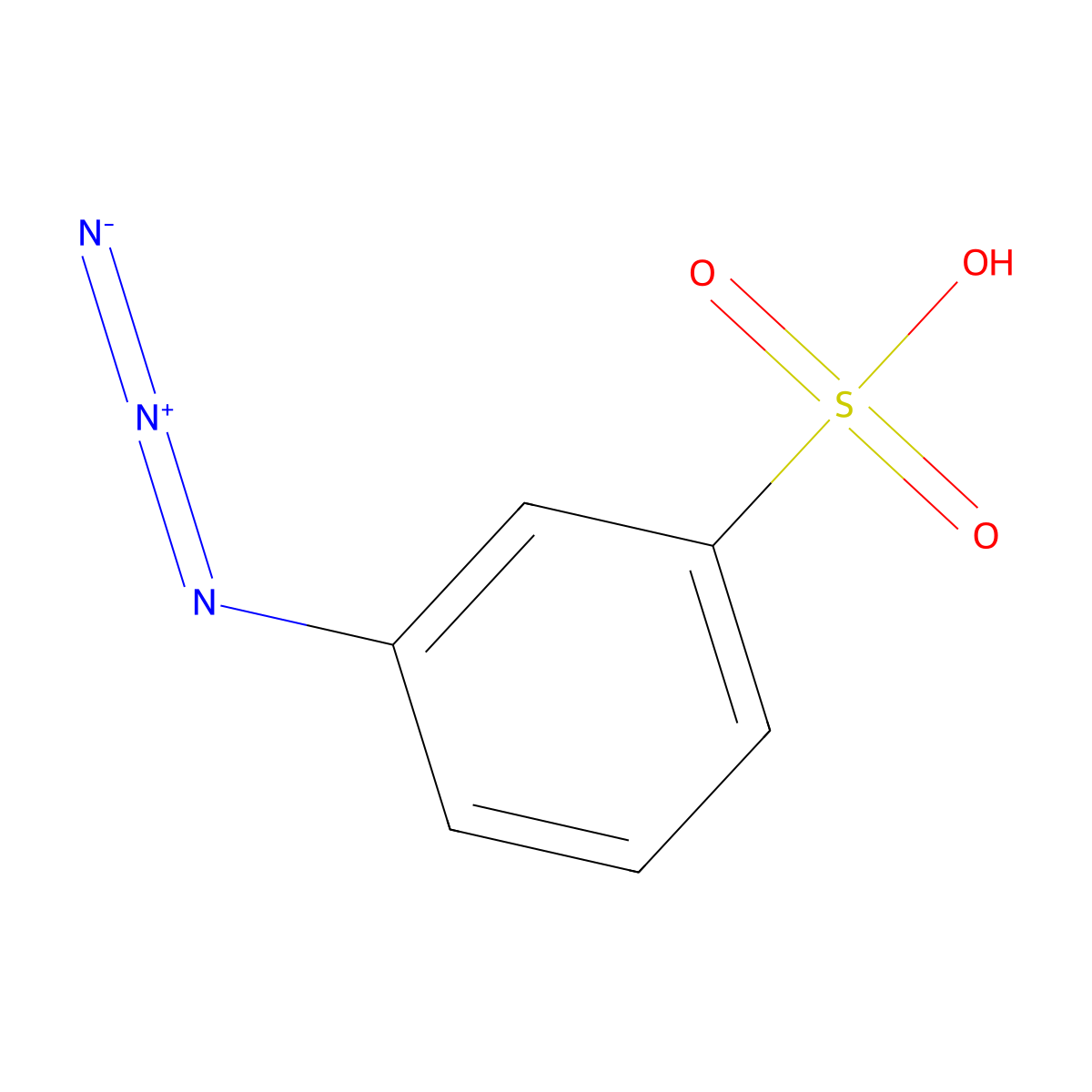 3-Azidobenzene-1-sulfonic acid molecular structure, CAS 71236-06-1