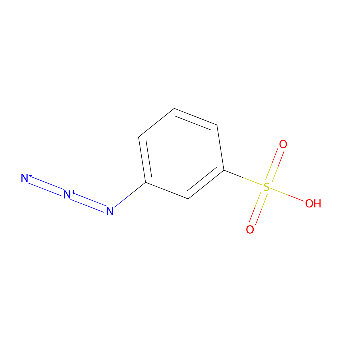 3-Azidobenzene-1-sulfonic acid molecular structure, CAS 71236-06-1