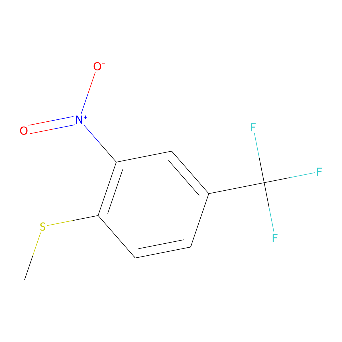 4-Methylthio-3-nitrobenzotrifluoride molecular structure, CAS 71236-96-9