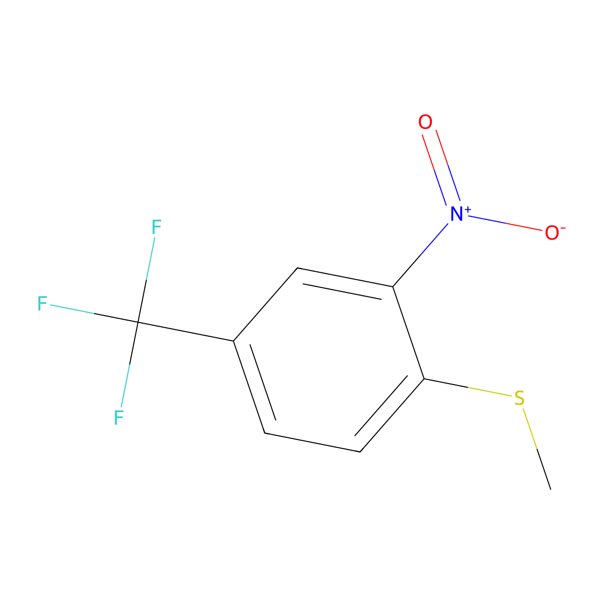 4-Methylthio-3-nitrobenzotrifluoride molecular structure, CAS 71236-96-9