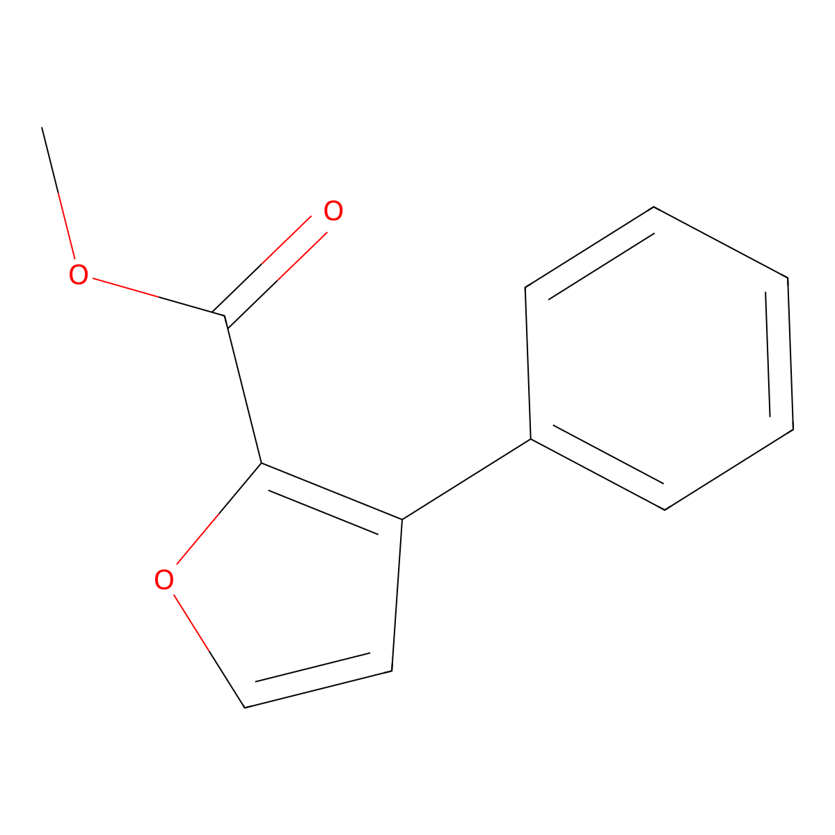 Methyl 3-phenylfuran-2-carboxylate molecular structure, CAS 71237-44-0