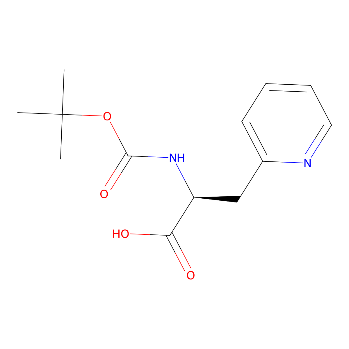 Boc-3-(2-pyridyl)-Ala-OH molecular structure, CAS 71239-85-5