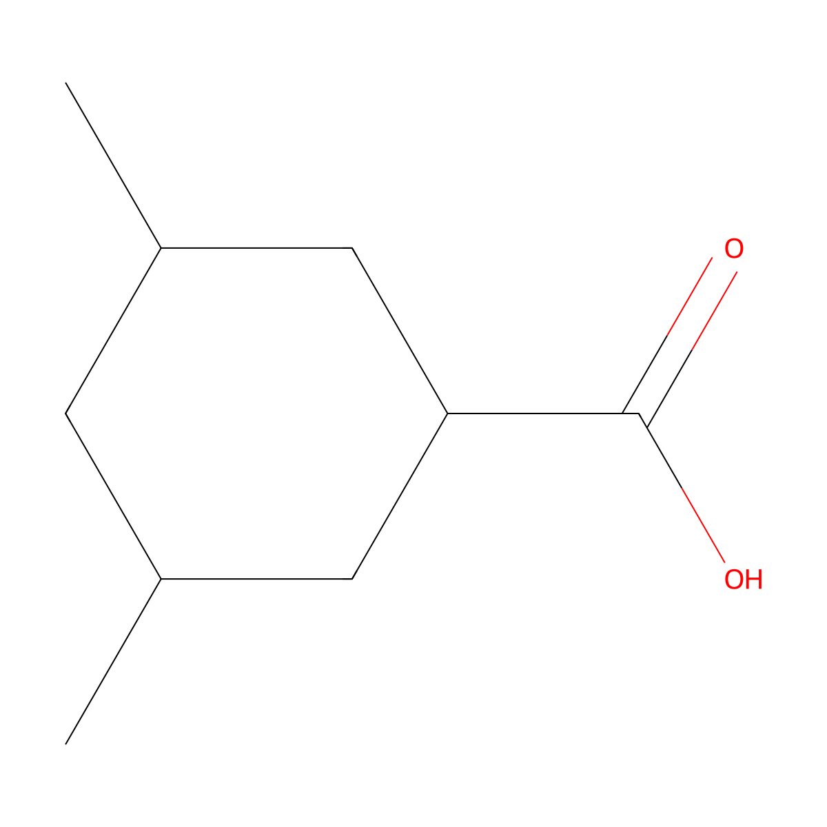 3,5-Dimethylcyclohexane-1-carboxylic acid molecular structure, CAS 7124-21-2