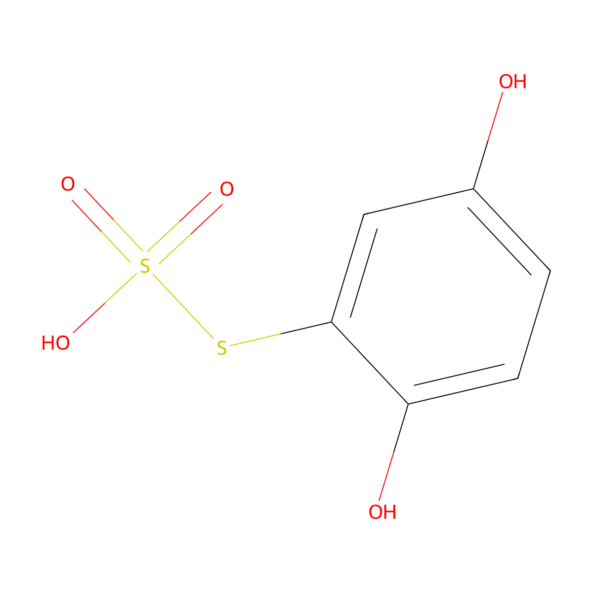 Dihydroxyphenylene thiosulfonate molecular structure, CAS 71240-48-7