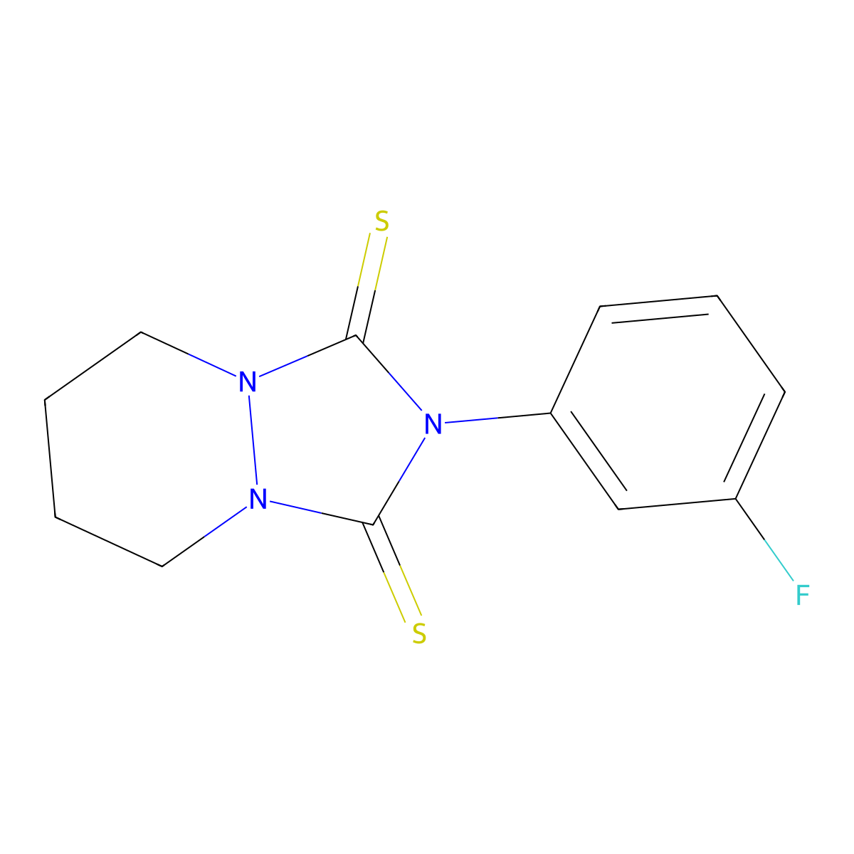 2-(3-Fluorophenyl)tetrahydro-1h-[1,2,4]triazolo[1,2-a]pyridazine-1,3(2h)-dithione molecular structure, CAS 71248-12-9
