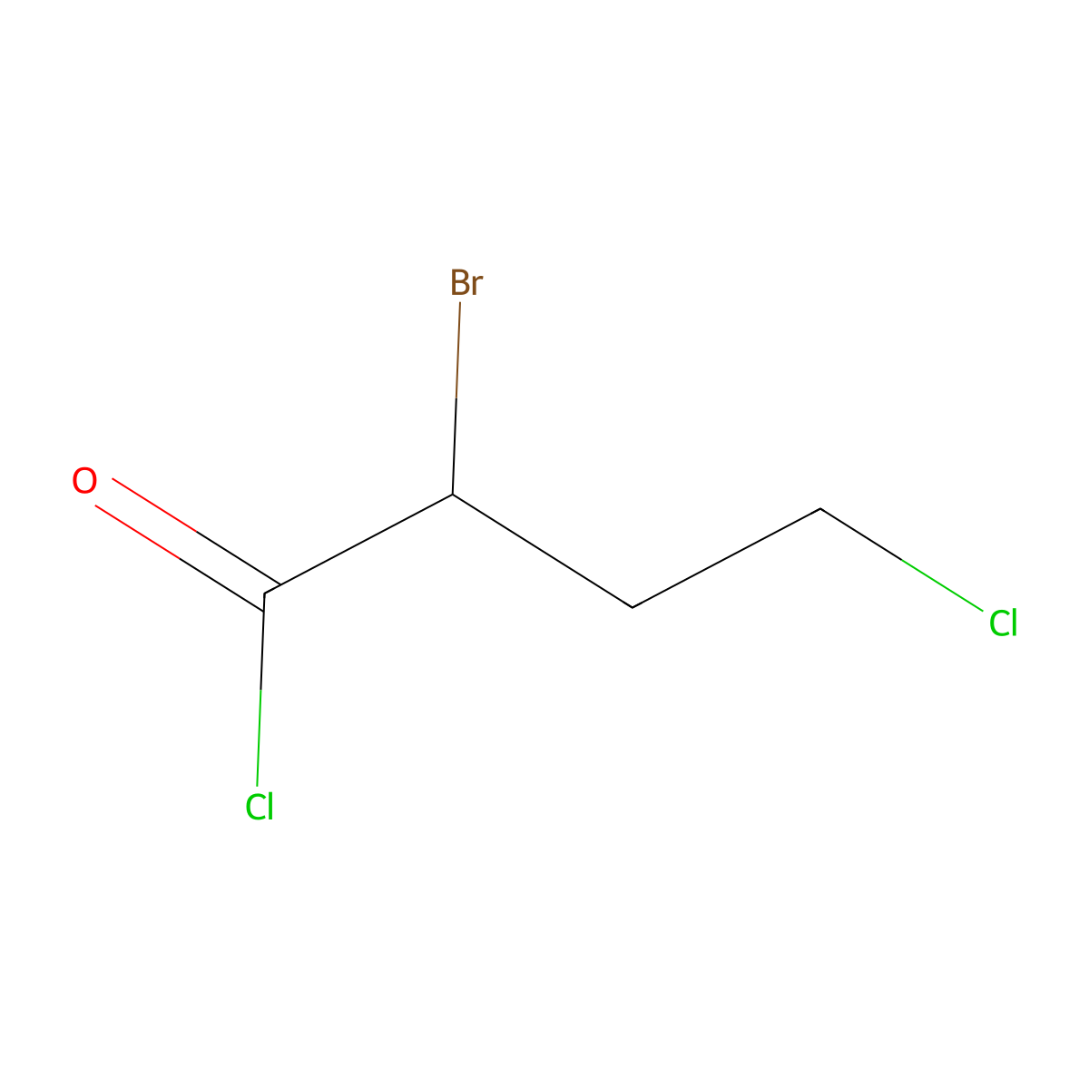 2-Bromo-4-chlorobutanoyl chloride molecular structure, CAS 71254-32-5