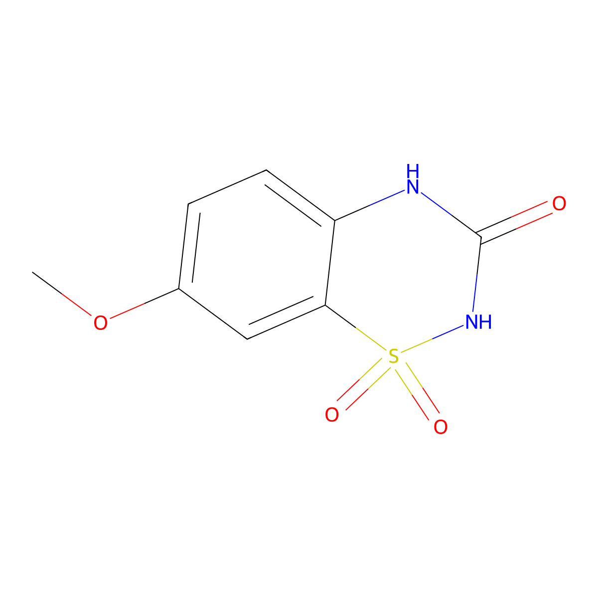 7-Methoxy-2H-benzo[e][1,2,4]thiadiazin-3(4H)-one 1,1-dioxide molecular structure, CAS 71254-67-6