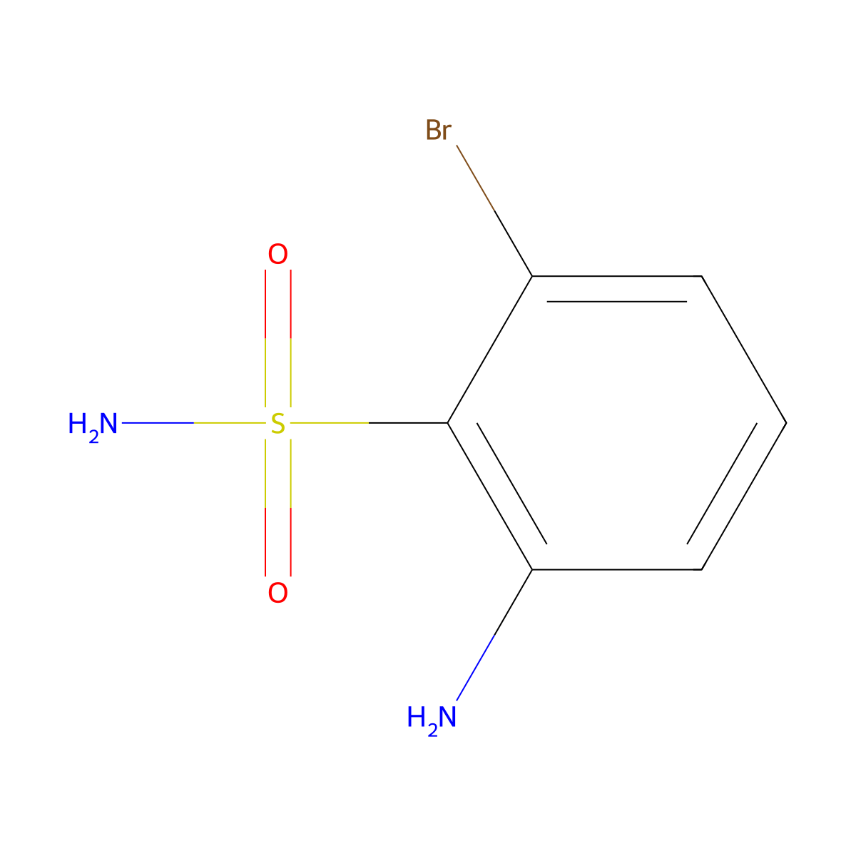 2-Amino-6-bromobenzene-1-sulfonamide molecular structure, CAS 71254-69-8