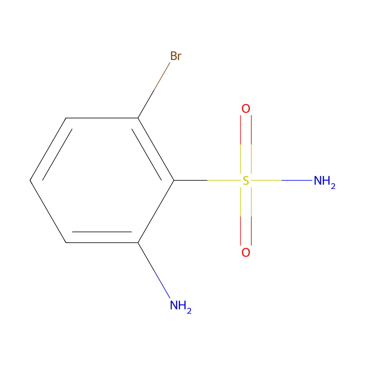 2-Amino-6-bromobenzene-1-sulfonamide molecular structure, CAS 71254-69-8