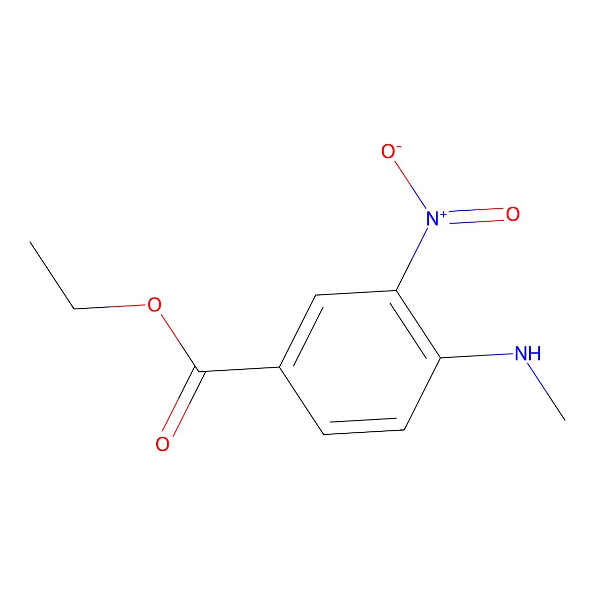 Ethyl 4-(methylamino)-3-nitrobenzoate molecular structure, CAS 71254-71-2