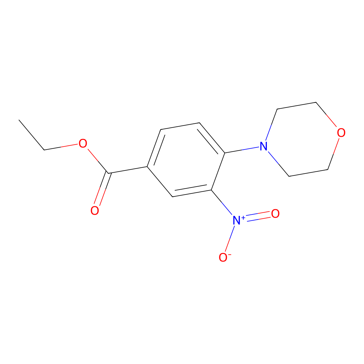 Ethyl 4-morpholin-4-yl-3-nitrobenzoate molecular structure, CAS 71254-73-4
