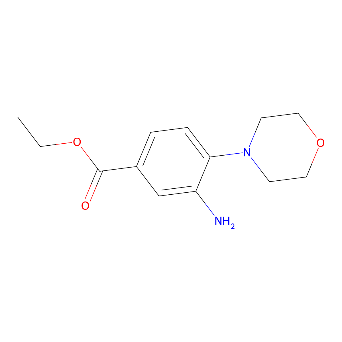 Ethyl 3-amino-4-morpholinobenzoate molecular structure, CAS 71254-75-6