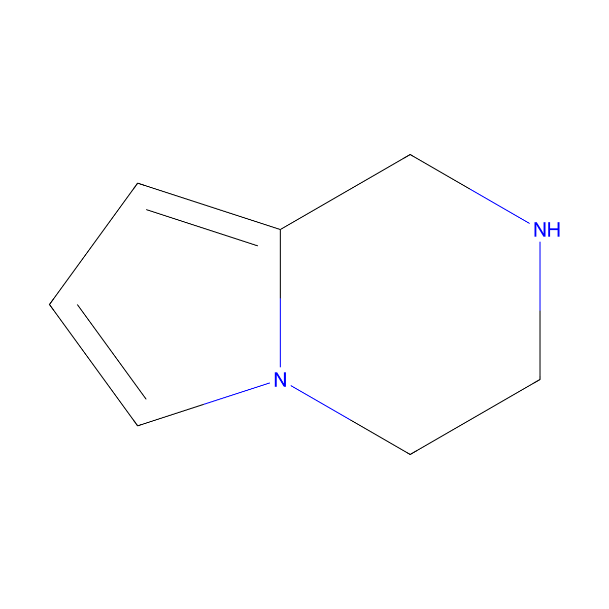 1,2,3,4-Tetrahydropyrrolo(1,2-a)pyrazine molecular structure, CAS 71257-38-0
