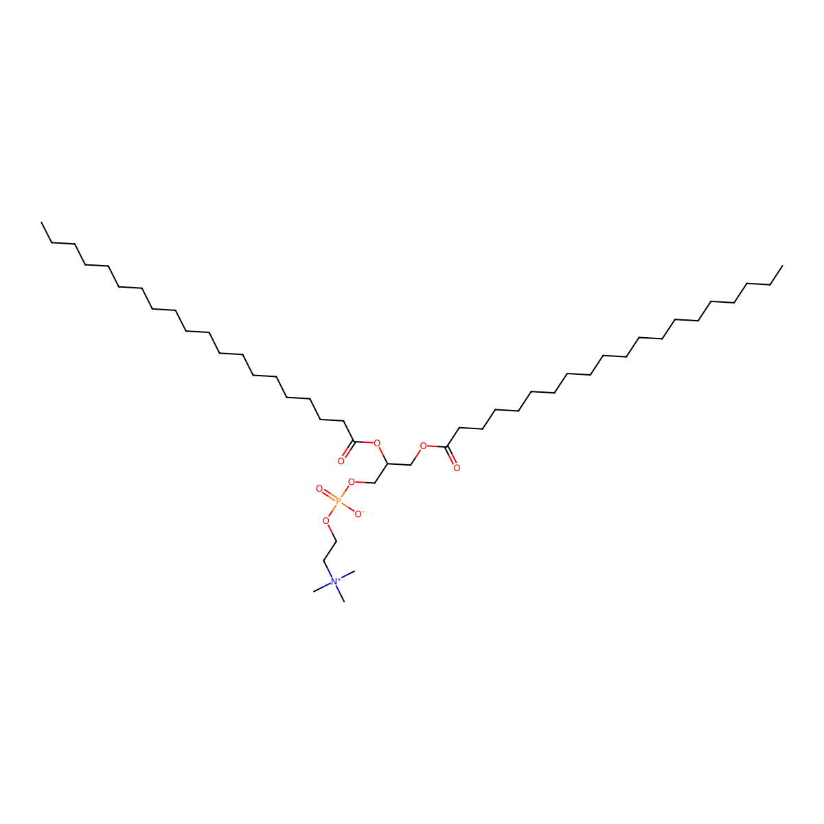 Diarachidoylphosphatidylcholine, dl- molecular structure, CAS 71259-34-2