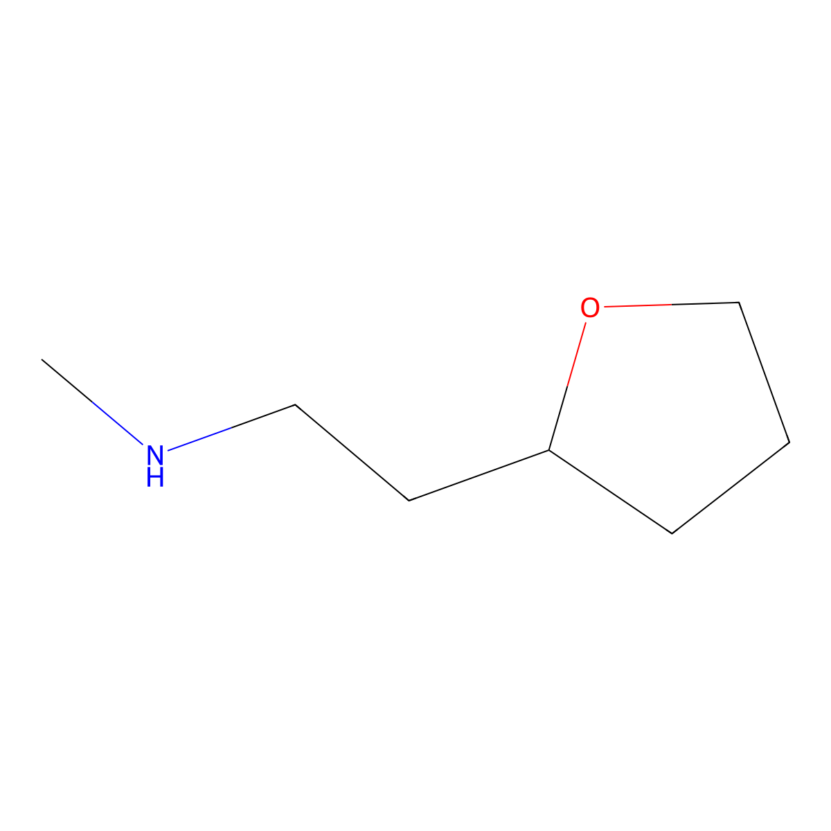 Methyl[2-(oxolan-2-yl)ethyl]amine molecular structure, CAS 71259-74-0
