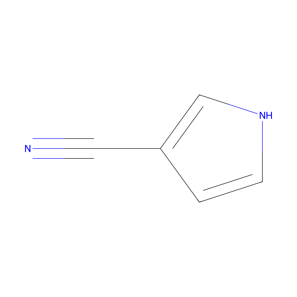 1H-pyrrole-3-carbonitrile molecular structure, CAS 7126-38-7