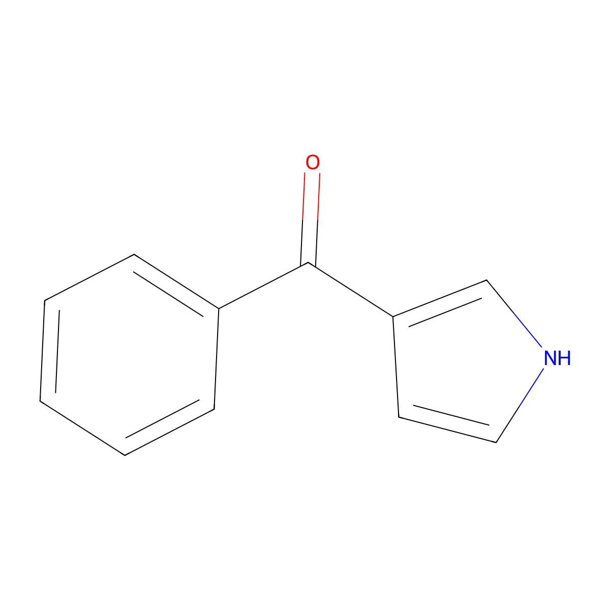 3-Benzoylpyrrole molecular structure, CAS 7126-41-2