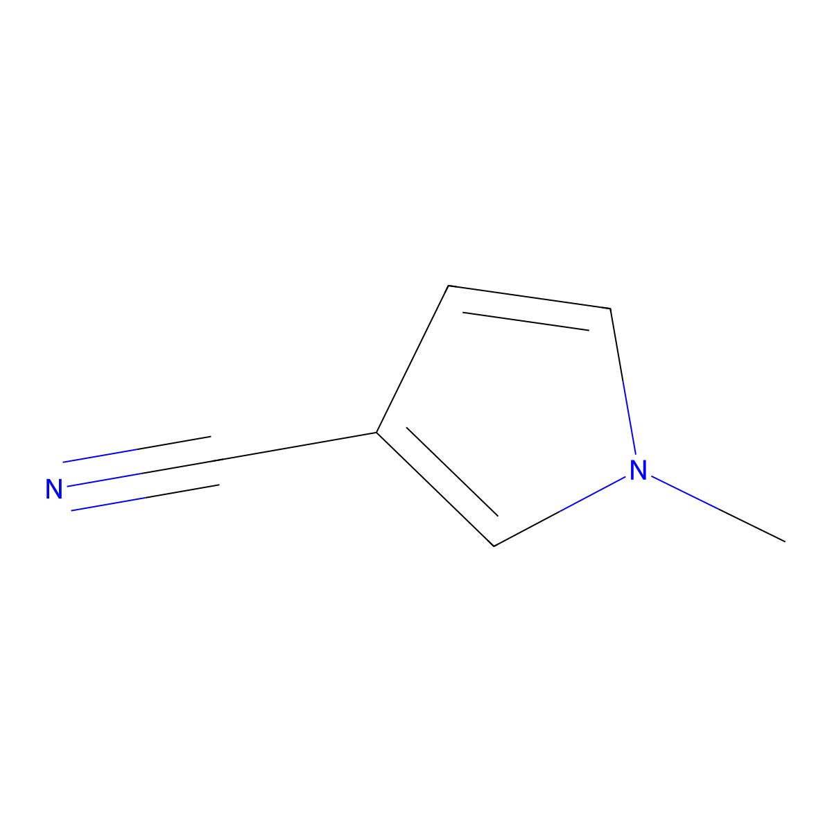 1-methyl-1H-pyrrole-3-carbonitrile molecular structure, CAS 7126-46-7