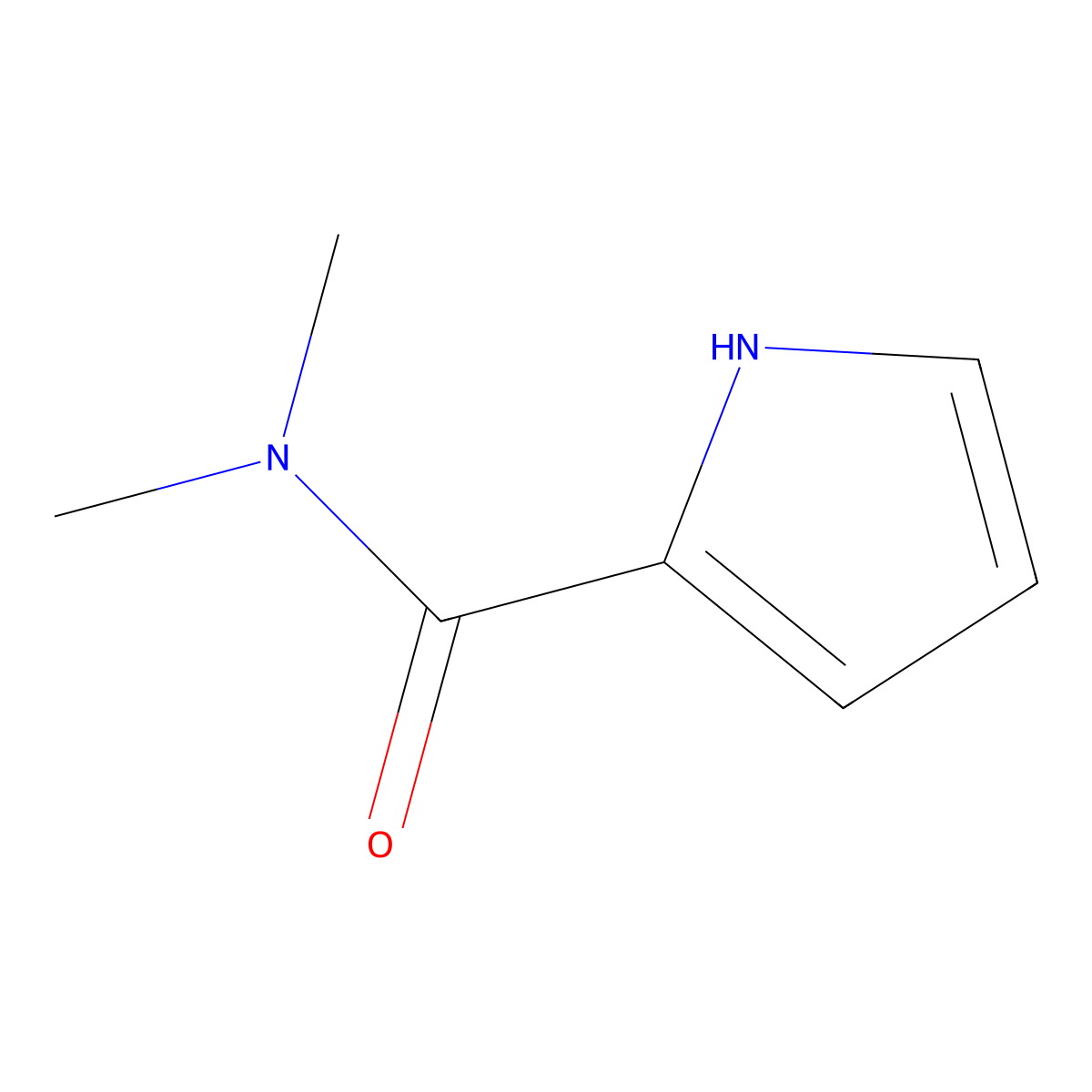 N,N-dimethyl-1H-pyrrole-2-carboxamide molecular structure, CAS 7126-47-8