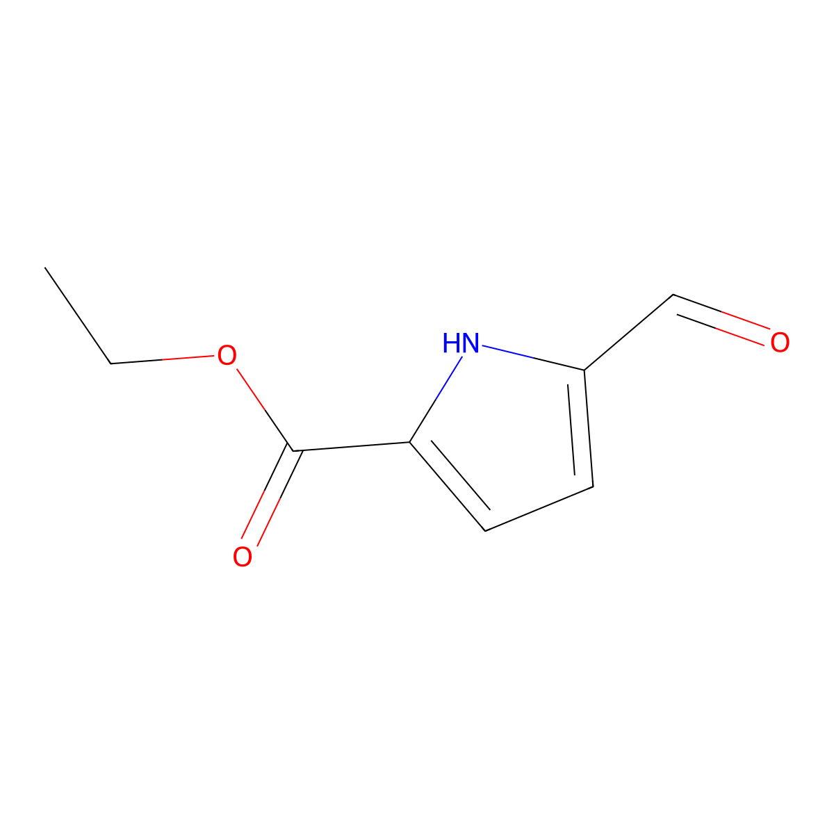 ethyl 5-formyl-1H-pyrrole-2-carboxylate molecular structure, CAS 7126-50-3
