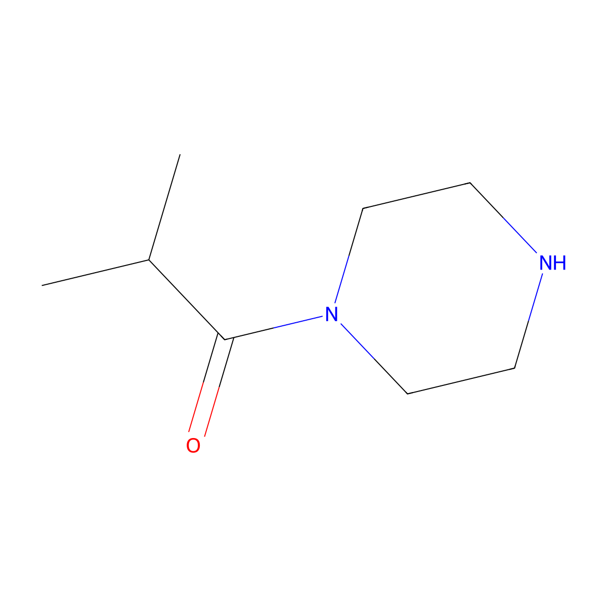 2-Methyl-1-(piperazin-1-yl)propan-1-one molecular structure, CAS 71260-16-7