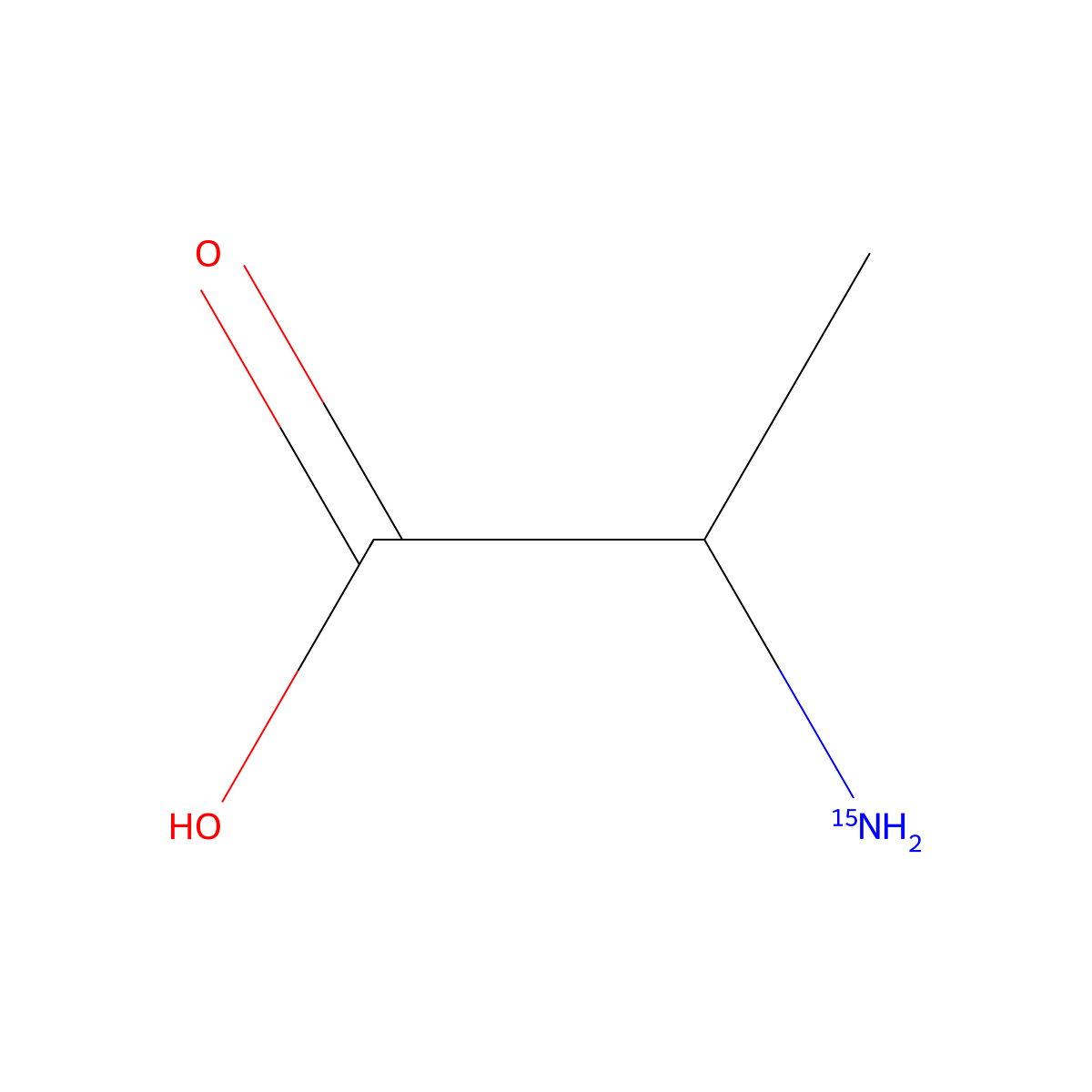 DL-Alanine-15N molecular structure, CAS 71261-64-8