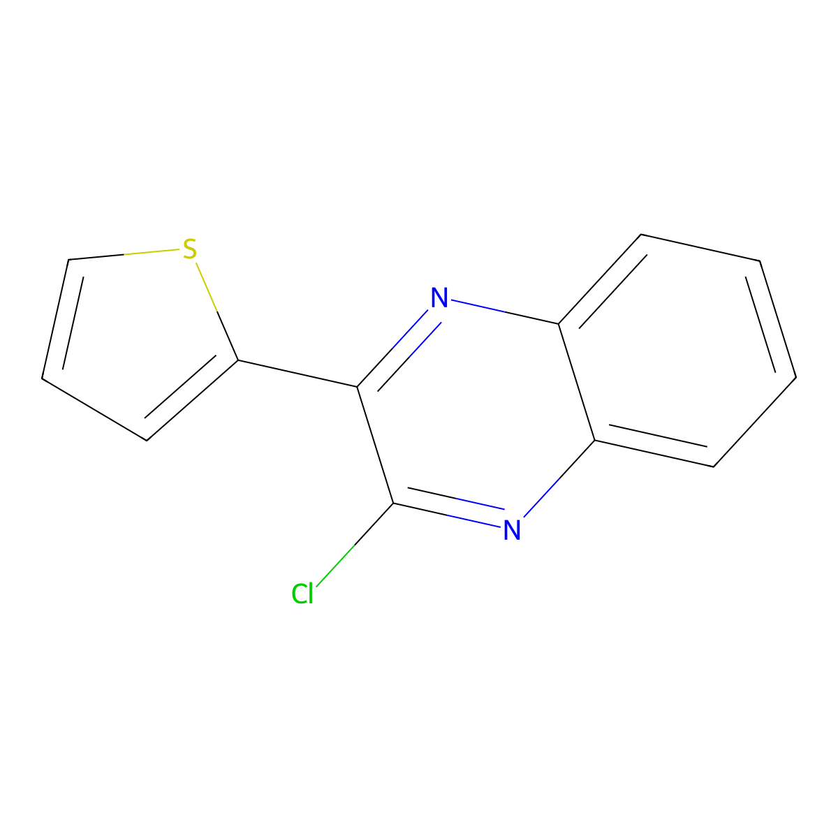2-Chloro-3-(2-thienyl)quinoxaline molecular structure, CAS 71266-18-7